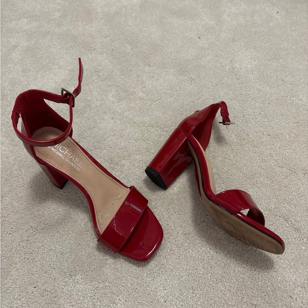 Michael Shannon Red Women's Heeled Sandals